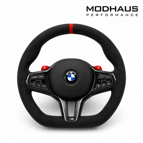 MODHAUS Performance BMW G80 M3 / G82 G83 M4 Alcantara & Carbon Fiber Steering Wheel With Airbag