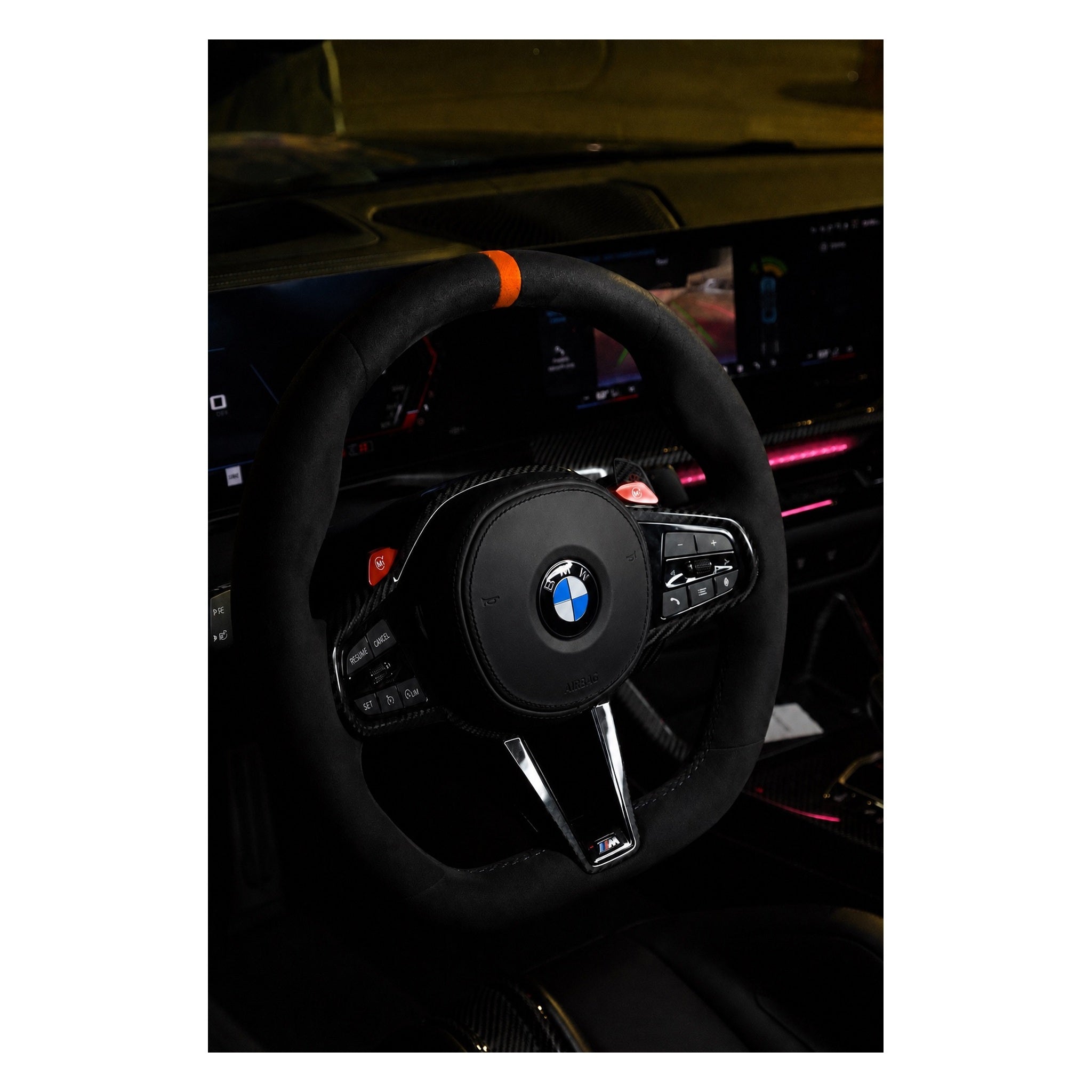 MODHAUS Performance BMW G80 M3 / G82 G83 M4 Alcantara & Carbon Fiber Steering Wheel With Airbag